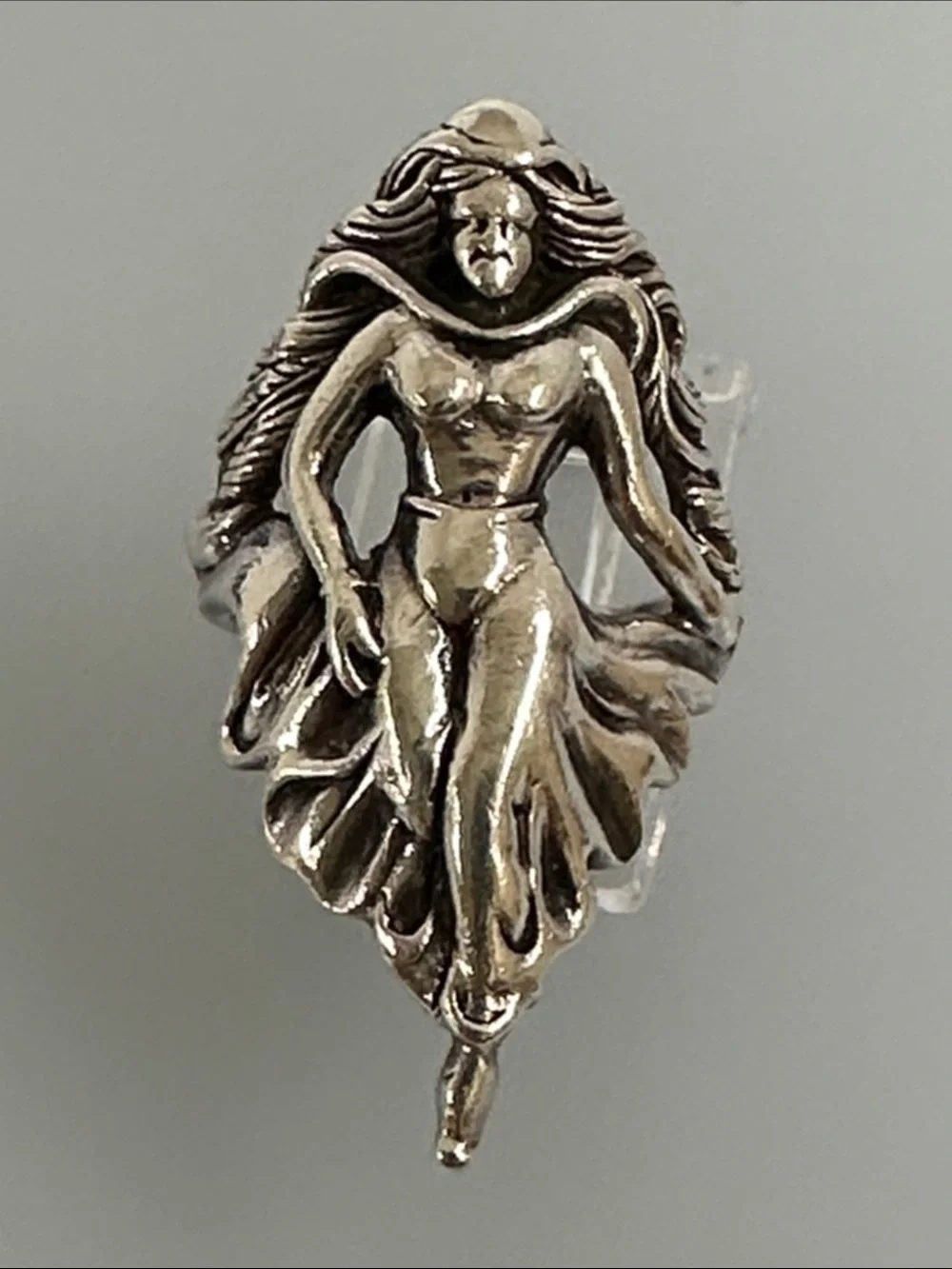 925 Sterling Silver Mermaid Statement Ring - Picture 5 of 6